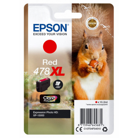 Blækpatron C13T04F54010 rød 478XL Original Epson