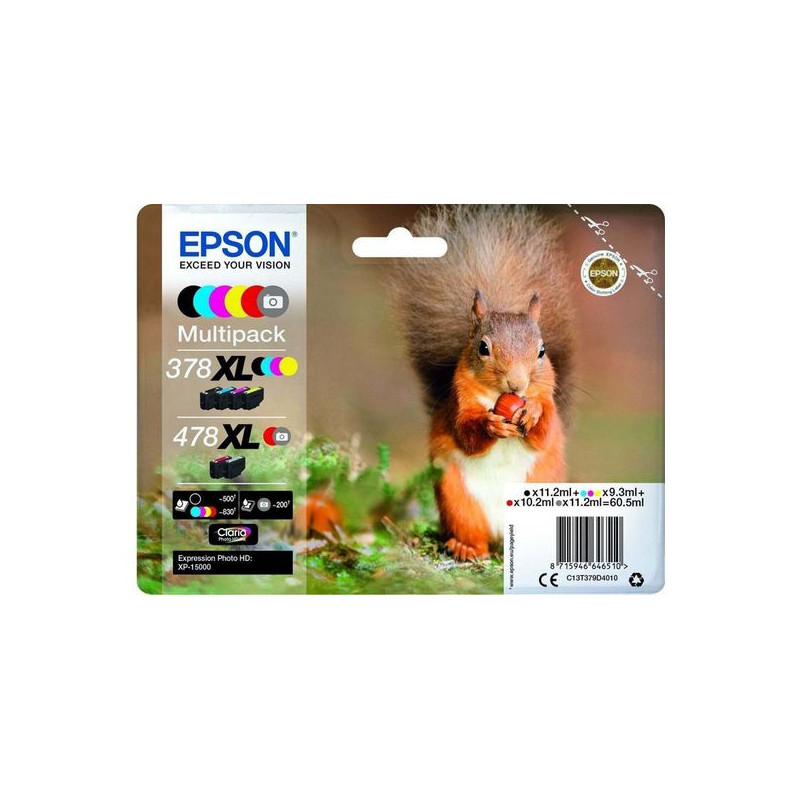 Blækpatron C13T379D4010 Multipak Original Epson