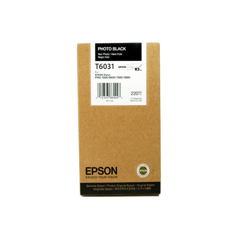 Blækpatron C13T603100 Fotosort Original Epson