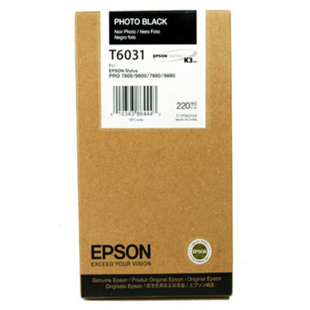 Blækpatron C13T603100 Fotosort Original Epson