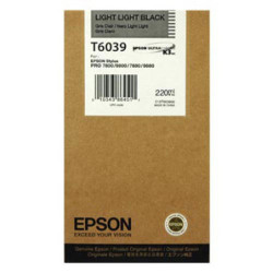 Blækpatron C13T603900 Lys lys sort Original Epson