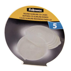 Fellowes 9834201 CD SlimCase Runde 5stk (Udsalg få stk)