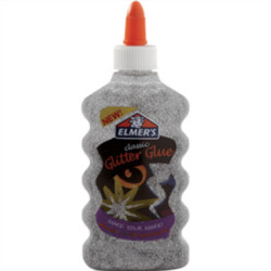 Glitter lim sølvfarvet 177ml