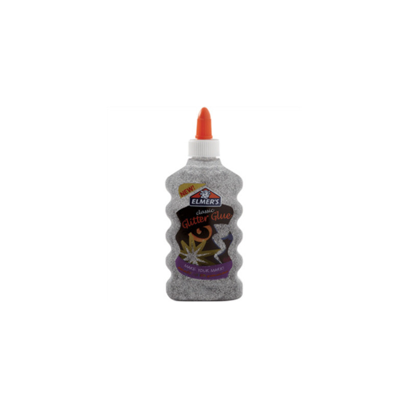Glitter lim sølvfarvet 177ml