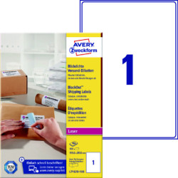 Avery L7167B-100 BlockOut shipping etiketter 1 pr. ark 199.6 x 289.1 100ark