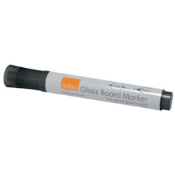 Whiteboard marker glas sort (4 stk)