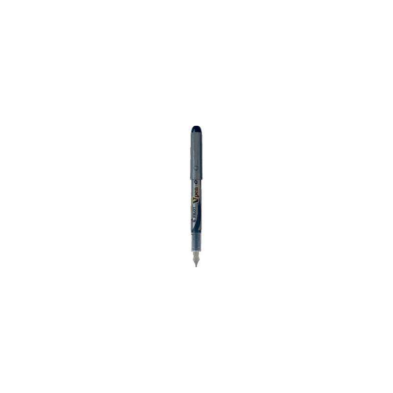 Fyldepen V-Pen Silver m-hætte sort
