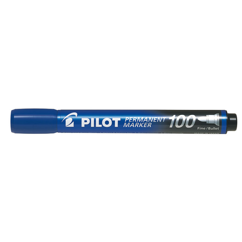 Marker Permanent 100 rund blå