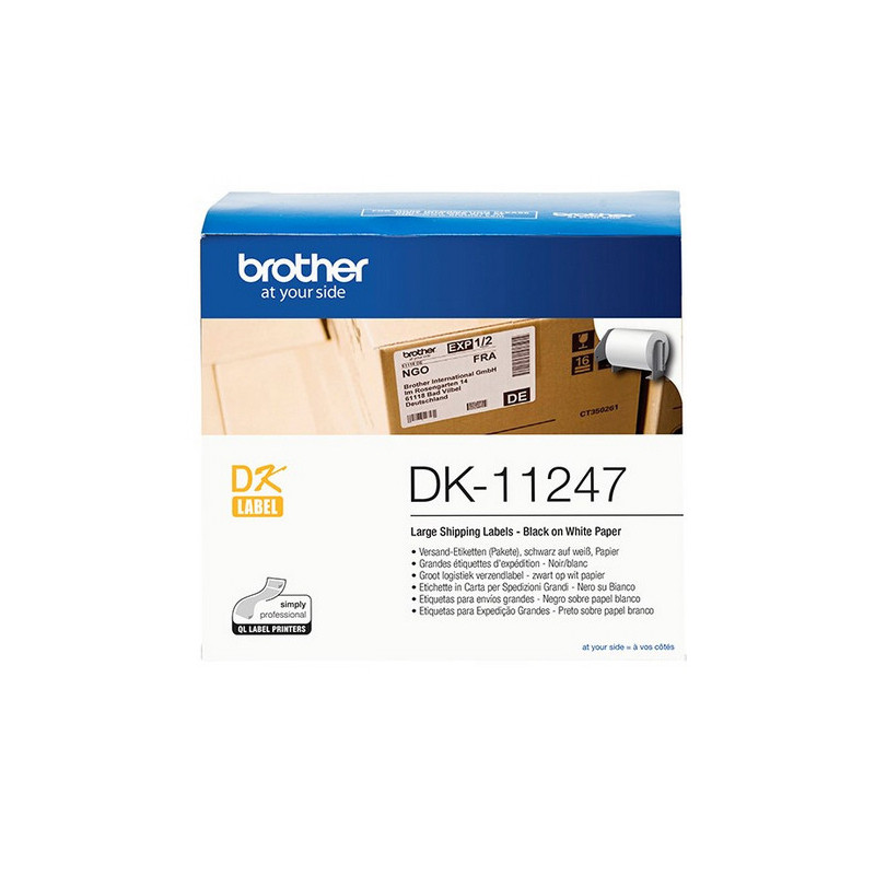 Brother DK-11247-DK11247 Fragt etiketter 103 x 164mm 180stk Brother DK-11247-DK11247 Fragt etiketter 103 x 164mm 180stk