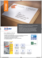 Avery A5 labels produktblad