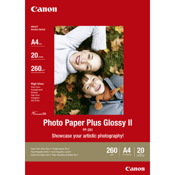 A4 Canon PP-201 Glossy Plus Fotopapir 20ark (260g)