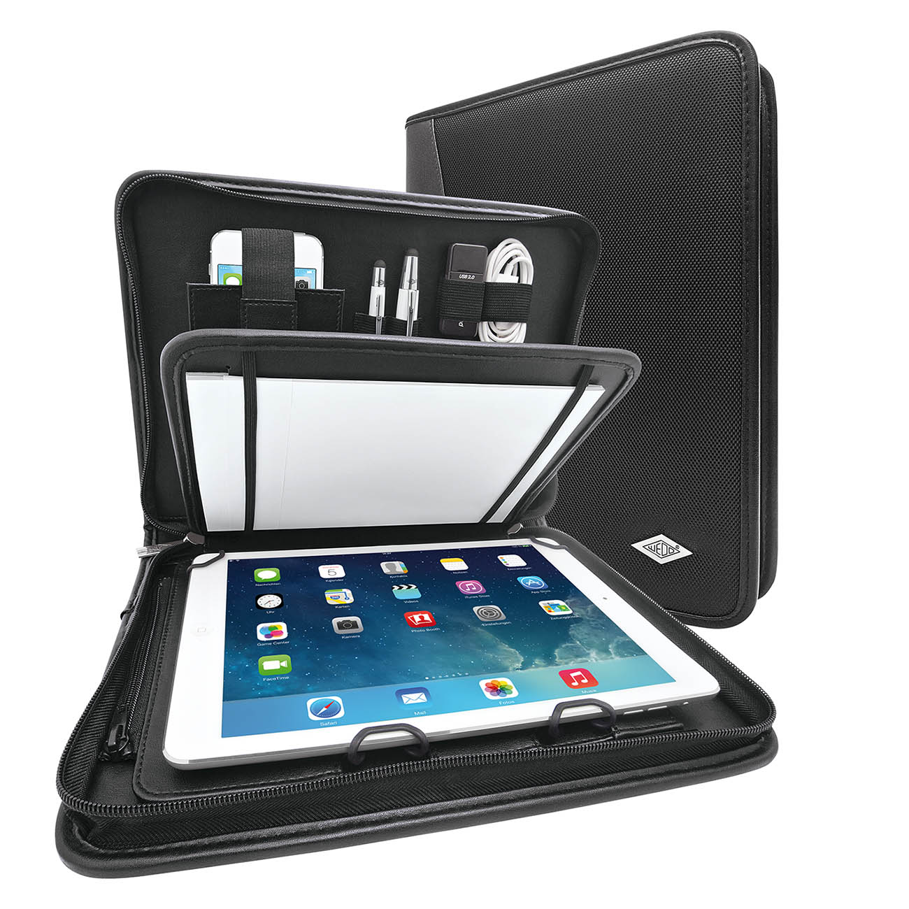 Organizer A5 for iPad og tablets 9,7\" til 10,5\" sort, WEDO 5875901
