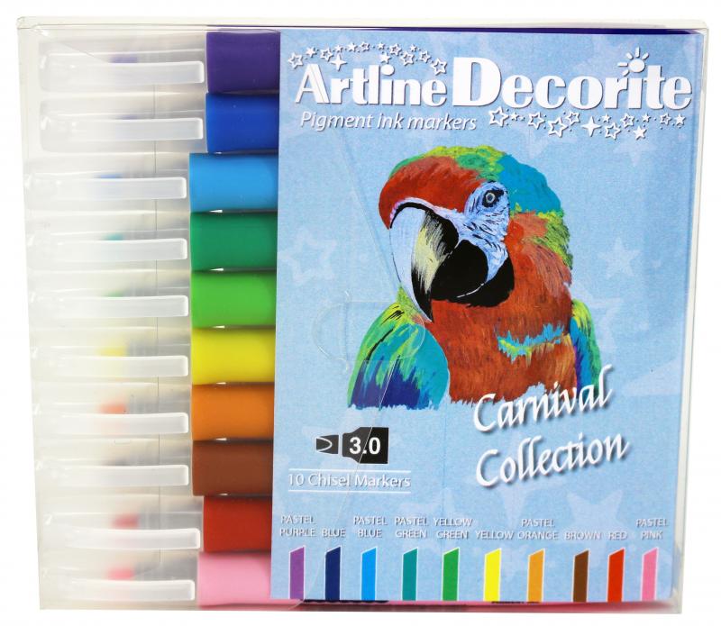 Decorite Flat pastel st, Artline EDF-3W10A Carnival