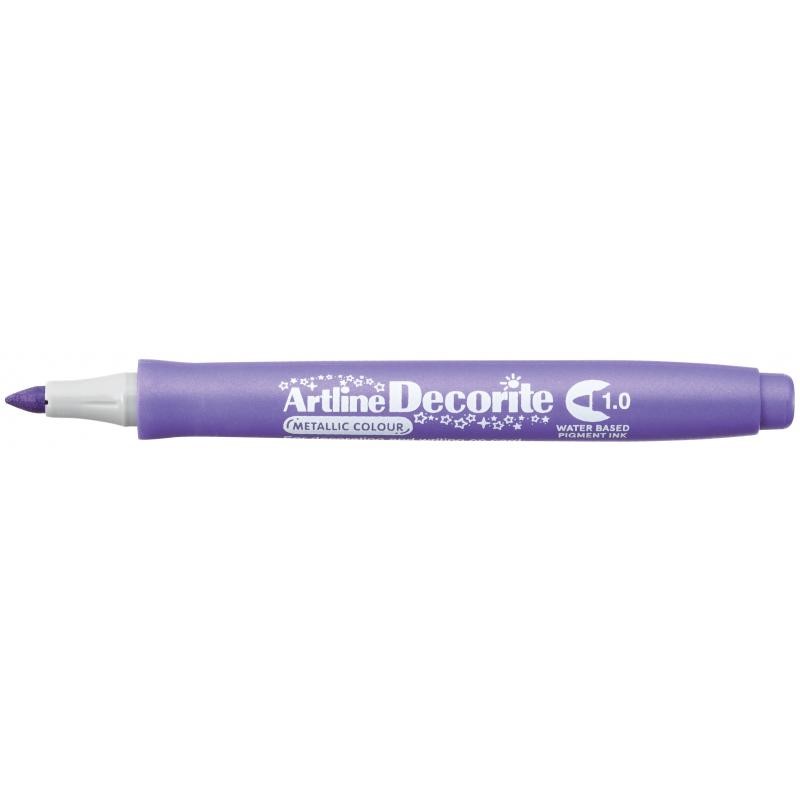 Artline Decorite Bullet 1.0mm metallic purple, Artline EDFM-1 METALLIC PURPLE, 12stk