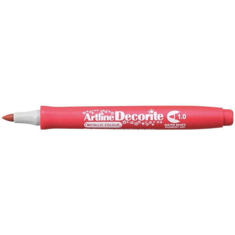 Artline Decorite Bullet 1.0mm metallic red, Artline EDFM-1 METALLIC RED, 12stk