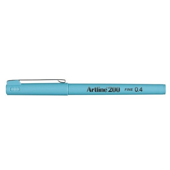 Fineliner Artline 200 Fine 0.4 lysebl, Artline EK-200 LT.BLUE, 12stk