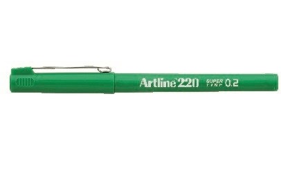 Fineliner 220 SF 0.2 grn, Artline EK-220 green, 12stk