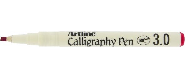 Calligraphy Pen 3.0 rd, Artline EK-243 red, 12stk