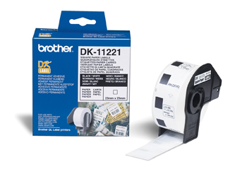 Brother DK-11221/DK11221 Lille kvadratisk label 23x23mm 1000 stk.