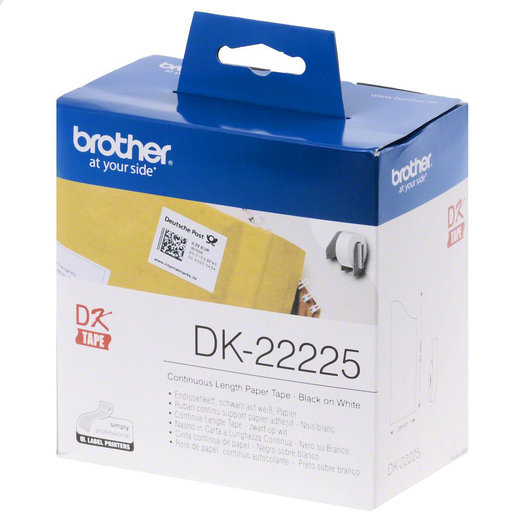 Brother DK-22225/DK22225 Papirtape 38mm hvid 30,48 meter