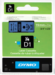 DYMO 45806 D1 Tape 19mm x 7m sort p bl, S0720860