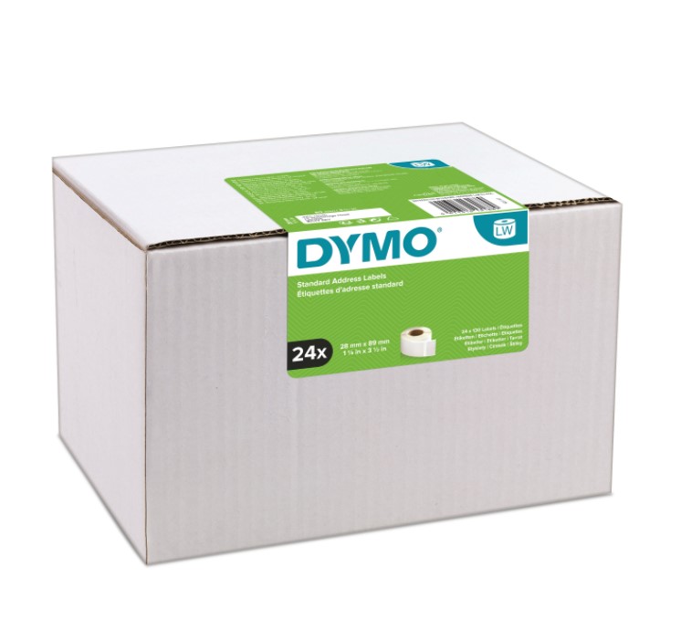 DYMO 99010 x 12 stk. adr. etiket 28x89 mm, 2 ruller x 130 labels