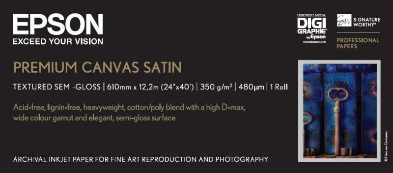 24\'\' Premium Canvas Satin Roll 350g 12,2m, Epson C13S041847