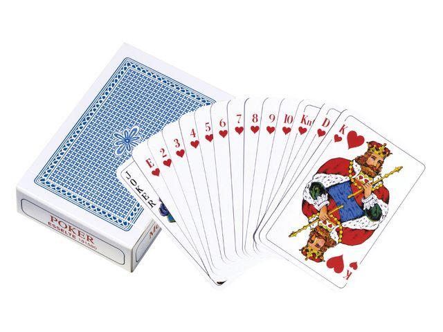 Spillekort bergs Poker FSC bl, 10stk. 181590