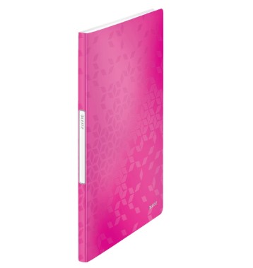 Displaybog Leitz WOW PP 20 lommer pink, varenr. 46310023, 10stk.