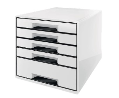 Desk Cube Leitz 5-skuffer hvid 52531001