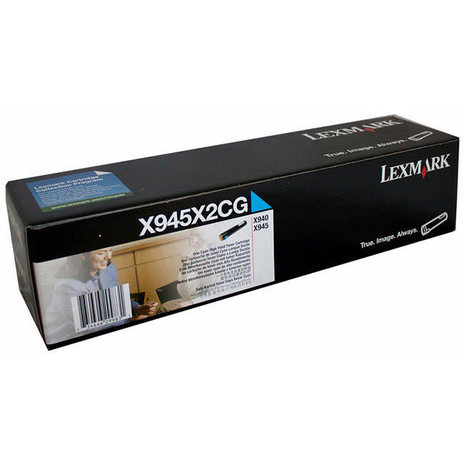 0X945X2CG cyan toner hj kapacitet, original Lexmark (22.000s)