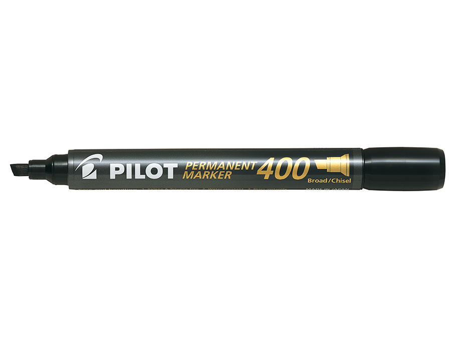 Marker Permanent 400 skr sort, Pilot SCA-400-B,12stk