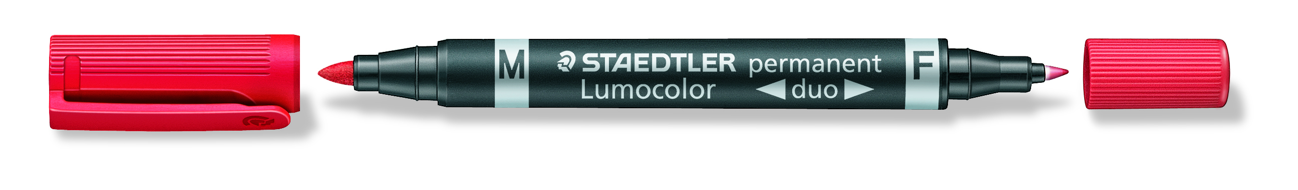 Marker Lumocolor Duo Perm 0,6-1,5mm rd, Staedtler 348-2,10stk