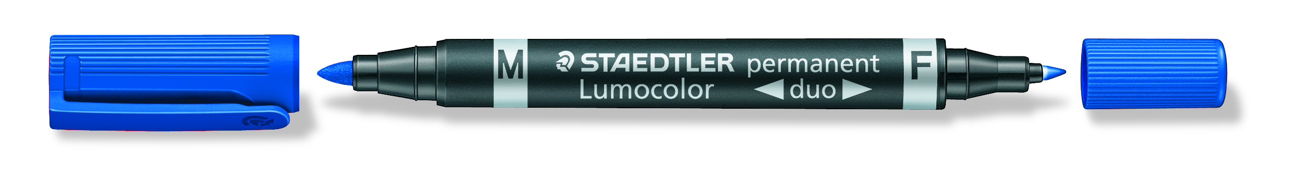 Marker Lumocolor Duo Perm 0,6-1,5mm bl, Staedtler 348-3,10stk