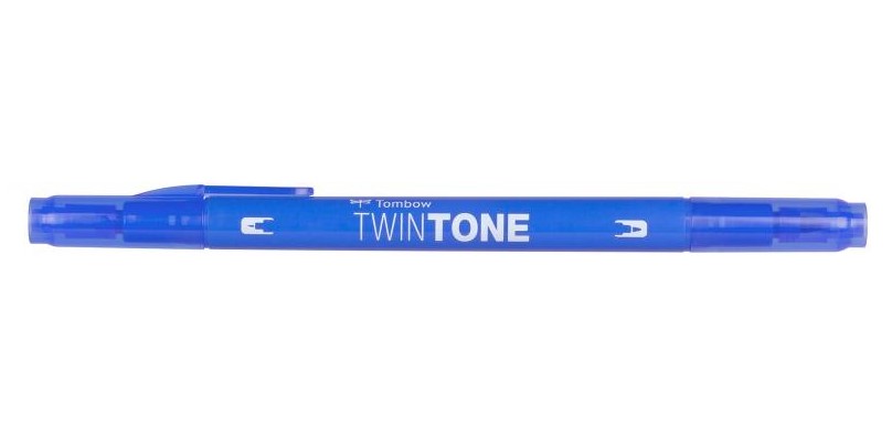 Marker TwinTone fransk bl 0,3/0,8, Tombow WS-PK45, 6stk