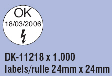 Brother DK-11218/DK11218 runde etiketter 24mm 1000stk.