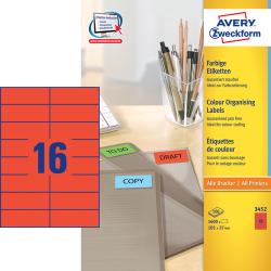 Avery 3452 Universale Labels/Etiketter, RDE 105x37 16 pr.ark 100ark