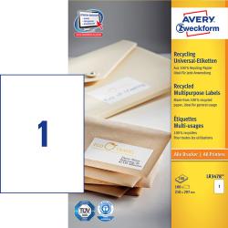 Avery LR3478 Shipping etiketter for store parcels and pallets 1 pr. ark 210 x 297 100 ark
