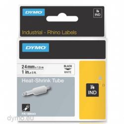 DYMO Rhino krympeflex 24mm x 1,5m sort p hvid 1805443