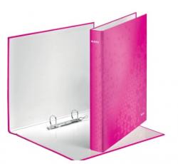 Ringordner Leitz A4+ 2DR/25mm WOW pink, 10 stk., varenr. 42410023