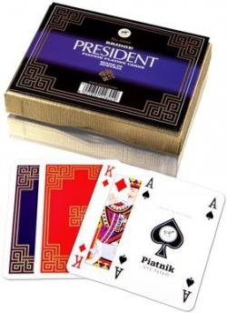 Spillekort Piatnik President bridge 2x55 kort i dobbeltetui, 228049