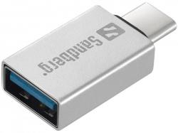 USB-C to USB 3.0 Dongle, slv, Sandberg 136-24
