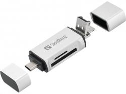 Card Reader USB-C+USB+MicroUSB, Sandberg 136-28