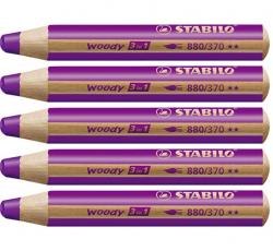 Stabilo woody 880/370 Lavendel tyk farveblyant 5stk