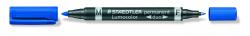 Marker Lumocolor Duo Perm 0,6-1,5mm bl, Staedtler 348-3,10stk
