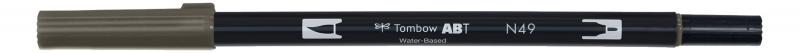 Marker ABT Dual Brush N49 warm gray 8, Tombow ABT-N49, 6stk