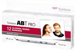 Marker ABT PRO Dual Brush 12P-6 Portrait set 12 farver, Tombow ABTP-12P-6