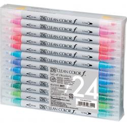 Clean Color Pen f - St m. 24 farver, ZIG TCS-6000T/24V